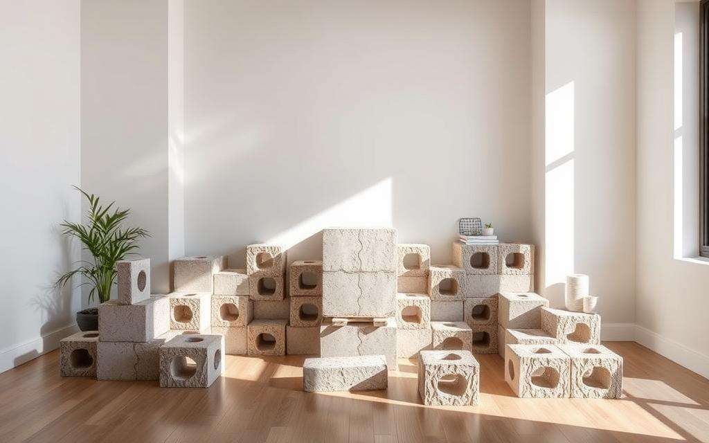 Decorative Cinder Blocks- Creative indoor application