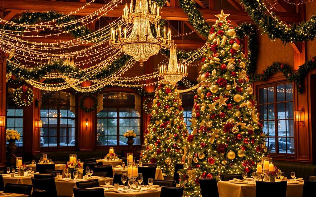 Restaurants decorated for Christmas- Decorated Christmas Tree