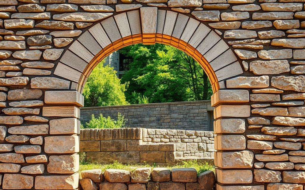 Decorative Stone Wall: Arch Design